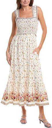 Max Studio Smocked Bodice Maxi Dress