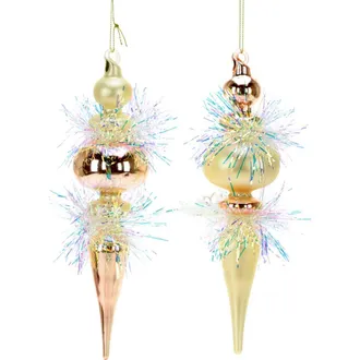 Mark Roberts Iridescent Pastel Icicles Ornament, Set of 6 in Amber at Nordstrom