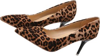 UPKOCH Leopard Print Pointed Toe High Heel Pumps for Women, Single Fashion Leopard Womens Pumps Size 40, Stylish Evening and Party Shoes