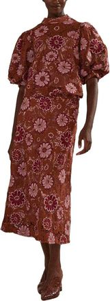 Farm Rio Gigi Tapestry Guipure Skirt