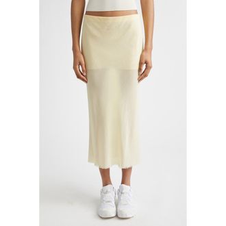 Rier Bias Cut Wool Skirt in Butter Gaze at Nordstrom, Size Medium