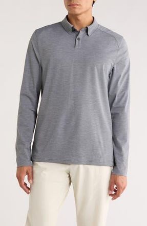 Rhone Commuter Long Sleeve Polo in Gray/Black at Nordstrom Rack, Size X-Large