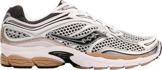 Saucony White/Saddle ProGrid Omni 9 Breathable Mesh Sneakers