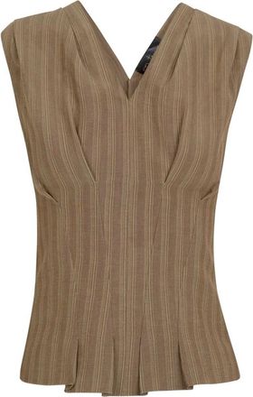 Cortana Tops, Dames, Bruin, XS, Katoen, Ida Top