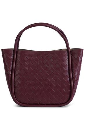 FURNIQ Portland Woven Leather Top Handle Bag in Burgundy at Nordstrom