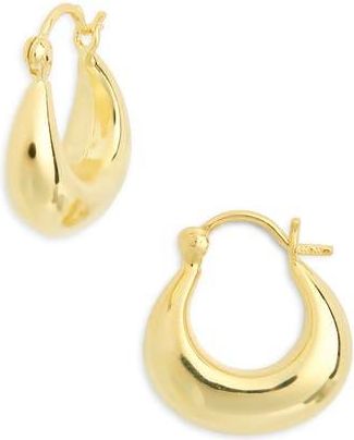 Argento Vivo Boat Medium Hoop Earrings in Gold at Nordstrom Rack