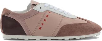 Marni Roze Leren Sneakers Retro Stijl - Dames - Sneakers - Roze - 36 EU - Leer - Schoenen