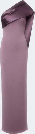 Solace London Audran one-shoulder cr&ecirc;pe gown