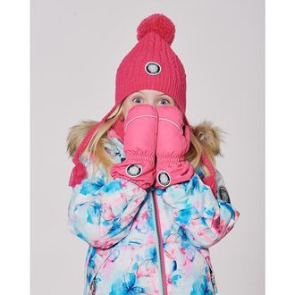 Deux par Deux Baby Girl Winter Mittens Play in Flash Coral at Nordstrom, Size 12-24M