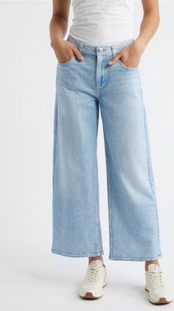 Rag & Bone rb Miramar Andi Ankle Wide Leg Cotton Terry Sweatpant Jeans in Aria at Nordstrom, Size 24
