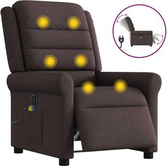 vidaXL Vidaxl - Sill&oacute;n Reclinable De Masaje El&eacute;ctrico Tela Marr&oacute;n Oscuro