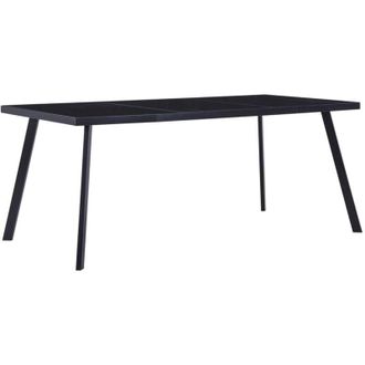 vidaXL Mesa De Comedor De Vidrio Templado Negro 160x80x75 Cm Vidaxl