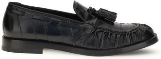 Fratelli Rossetti Womens Leather Tassel Loafers - Black - Size 38.5 EU/IT