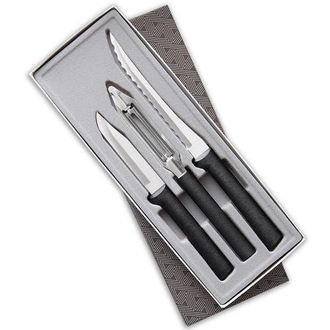 Rada 3 Piece Peel, Pare & Slice Knife Set with Gift Box in Black at Nordstrom