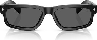 Prada 57mm Rectangular Sunglasses in Dark Grey at Nordstrom