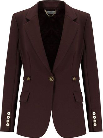 Elisabetta Franchi BLAZER MONOPETTO MERLOT ELISABETTA FRANCHI