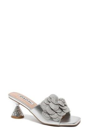 Lady Couture Petal Slide Sandal in Silver at Nordstrom Rack, Size 13