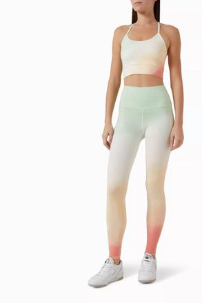 Electric & Rose Mia Sports Bra In Ombre Pink And Orange Flower