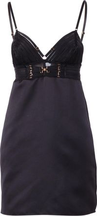 Elisabetta Franchi Fitted Gold Accent Mini Dress