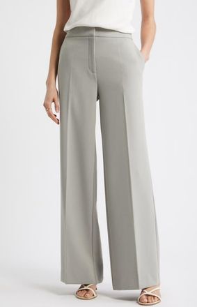 Nordstrom The Lennox Wide Leg Trousers in Green Chaparral at Nordstrom, Size 00