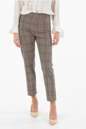 Avenue Montaigne Tartan Trousers With Turn-Up size Xs