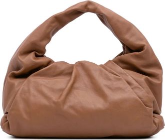 Bottega Veneta Borsa a spalla The Pouch in pelle di vitello con catena 2012-2025 - Marrone
