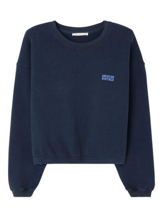 American Vintage Izubird logo sweatshirt - Blue