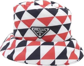 Prada Pre-owned Re-Nylon Hat - Dames - Vintage Accessoires - Veelkleurig - ONE Size - Nylon - Vintage