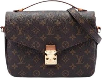 Louis Vuitton Pre-owned Pochette Metis - Dames - Vintage Schoudertas - Bruin - ONE Size - Leer - Vintage