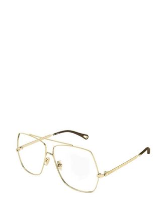 Chlo&eacute; CH0409O Gold-Tone Metal Frame Eyeglasses - Gold