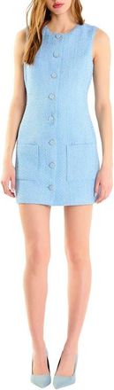 endless rose Sleeveless Tweed Minidress in Powder Blue at Nordstrom, Size X-Small