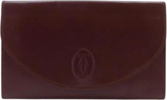 Cartier Pre-owned Must Line Calf Clutch Tas - Dames - Vintage Clutch - Rood - ONE Size - Leer - Vintage