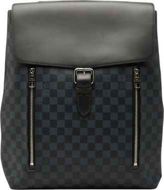 Louis Vuitton Damier Cobalt Black Navy Pvc Leather Backpack (Pre-Owned)
