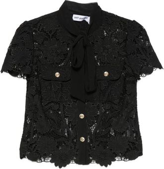 Self Portrait Guipure-lace Pussy-bow Blouse