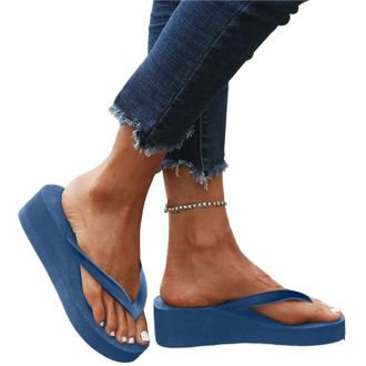 Generic Womens Platform Flip Flops Wedge Sandals Casual Dressy Womans Summer Sandals Comfortable Arch Support Cushion Walking Shoes Ladies Wedge Flip Flops Sh