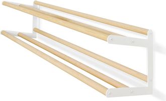 vonbox Schuhregal Stixx Wall, weiss / Esche