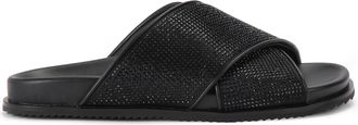 Kurt Geiger Womens Fabric Footbed Sandal Sandals - Black - Size UK 8