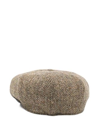 Emporio Armani Herringbone Flat Cap - Grey