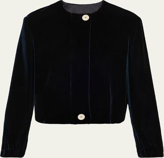 Giorgio Armani Short Velvet Jacket
