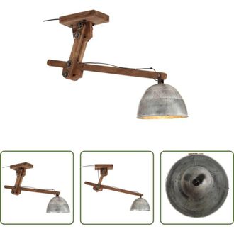 vidaXL vidaXL Lampada in ferro - Lampada da Soffitto 25 W Argento Vintage 105x30x65-108cm E27