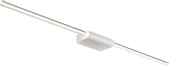 Zafferano Brilliant Lampada Da Parete E Soffitto Lineare In Alluminio Verniciato Bianco, Led 9w Dimmerabile Triac, Design Minimale 8.2x3.6x87.2 Cm