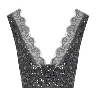 Marella Dames, Tops, Grijs, Maat: XS Poliester