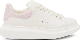 Alexander McQueen Oversized leren sneakers met vlakken - Wit