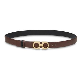 Ferragamo Accessoires, Dames, Bruin, 95 CM, Leer, Reversible Riem