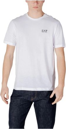 Emporio Armani Stijlvol bedrukt T-shirt voor de zomer - Heren - T-shirts - Wit - 2XL - Katoen - Tops