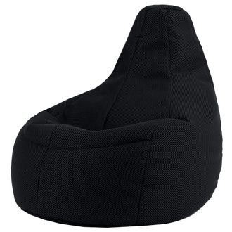 Icon Brand Puf gigante gaming XL con respaldo alto para juegos, negro