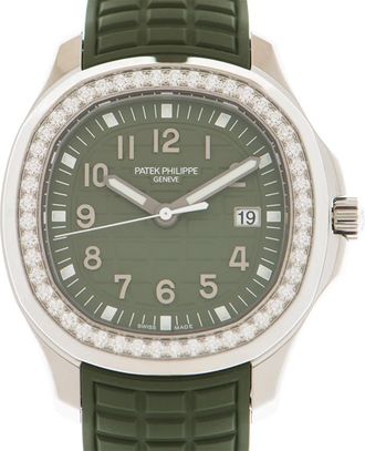 Patek Philippe Aquanaut Luce Quartz Diamond Green Dial Ladies Watch 5267-200A-011