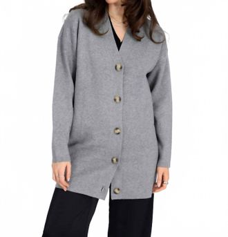 RD Style Abella Long Cardigan In Grey