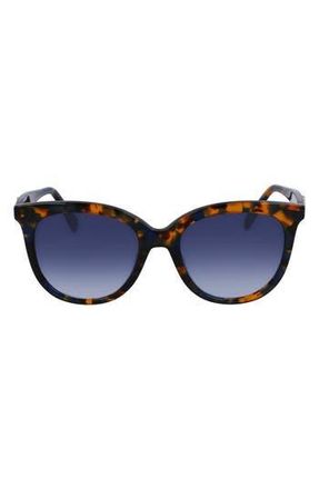 Longchamp 54mm Gradient Tea Cup Sunglasses in Havana Blue at Nordstrom Rack