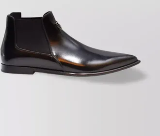 Dolce & Gabbana side panel pointed toe ankle boot